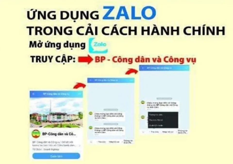 Ứng dụng Zalo trong cải cách hành chính 