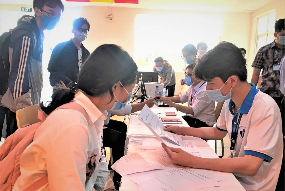 Thí sinh tham dự kỳ thi ĐGNL do ĐH Quốc gia TPHCM  tổ chức tháng 3-2021