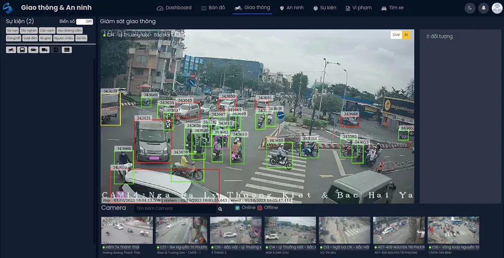 Hệ thống SVMS được thí điểm tích hợp vào mạng lưới camera tại Công an quận 10, TPHCM