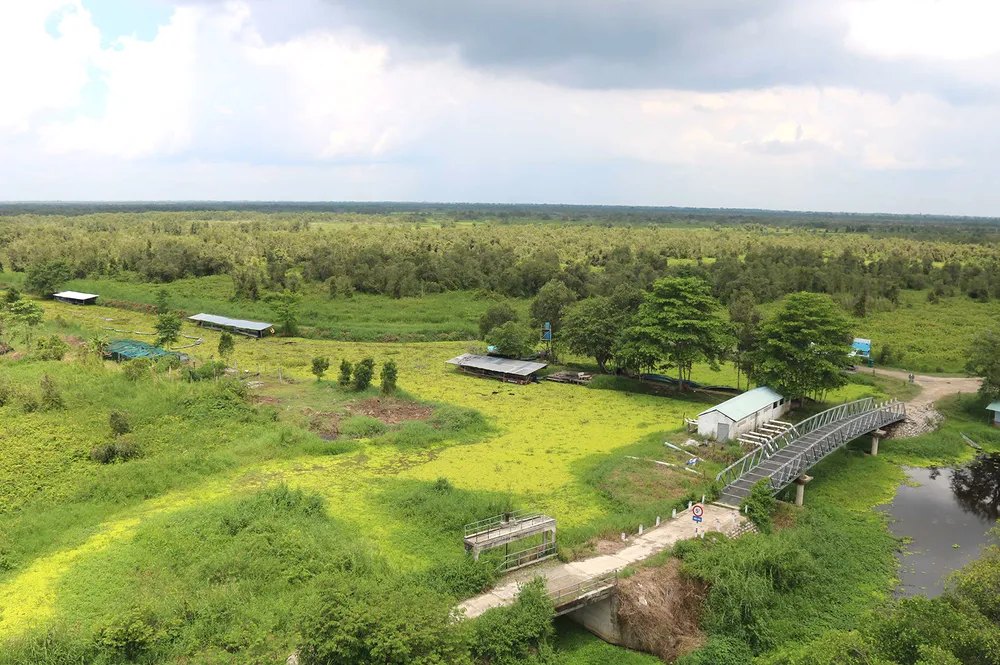 Trạm bơm điều tiết mực nước giữa các ô trong vùng lõi Vườn quốc gia U Minh Thượng