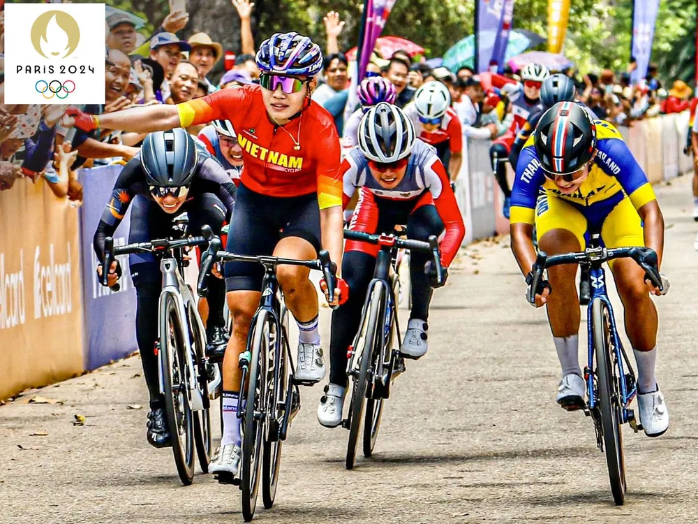 Sau khi giành suất dự Olympic Paris 2024, Nguyễn Thị Thật (dẫn đầu) đang hướng đến tấm HCV Asiad 19