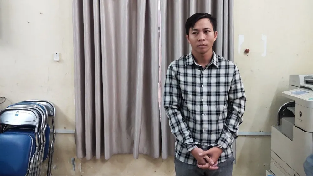 Lê Xuân Đào tại cơ quan công an 