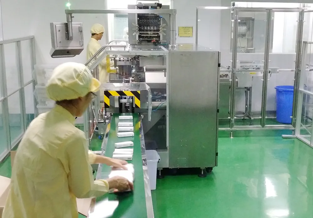 Một góc nhà máy TPCN có quy trình không sinh bụi, không tiếp xúc, hệ thống quản lý hiện đại của Savipharm.