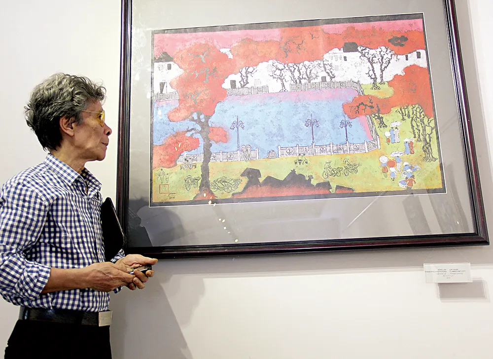 Họa sĩ Trần Nguyên Đán: Hồn dân tộc trong tranh khắc gỗ  ảnh 1