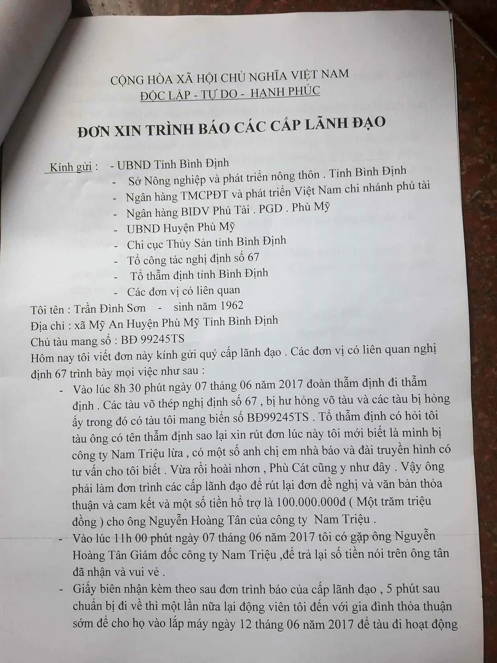 Nhà máy đóng tàu chi hàng trăm triệu “ép” chủ tàu vỏ thép 67 rút đơn kiện ảnh 2