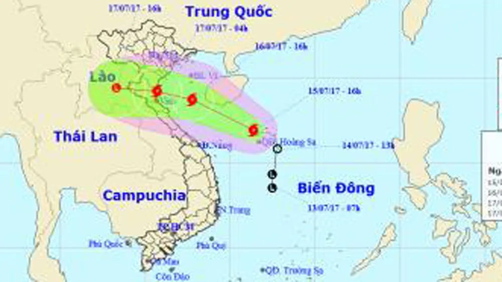 Bão số 2 đang hướng vào các tỉnh từ Nam Định đến Hà Tĩnh  ảnh 1