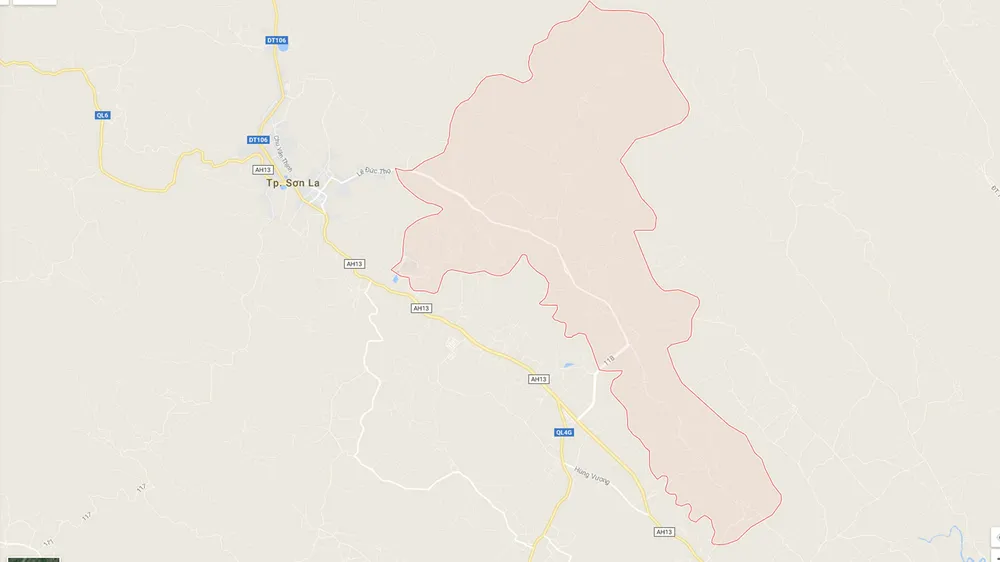  Xã Chiềng Ngần, TP Sơn La, tỉnh Sơn La - nơi xảy ra "bệnh lạ". Ảnh: Google Maps