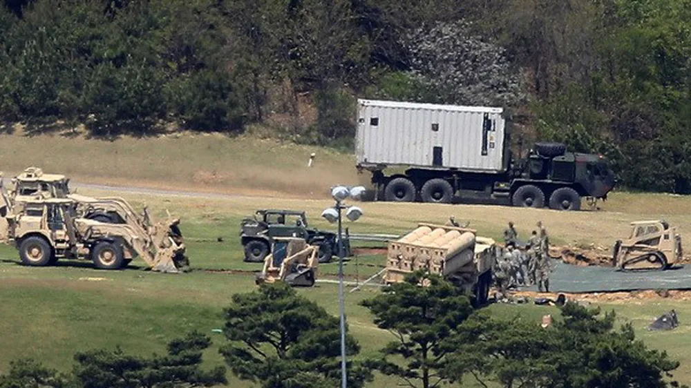 Triển khai THAAD tại Hàn Quốc. Nguồn: The Japan Times