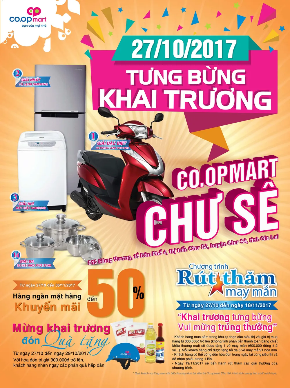 Siêu thị Co.opmart Chư Sê sẽ giảm giá mạnh và tặng Honda Lead dịp khai trương ảnh 1