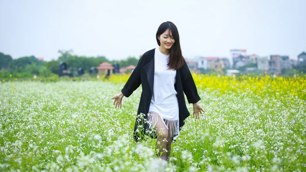 Ngắm hoa cải vàng rực rỡ trong nắng đông ảnh 10