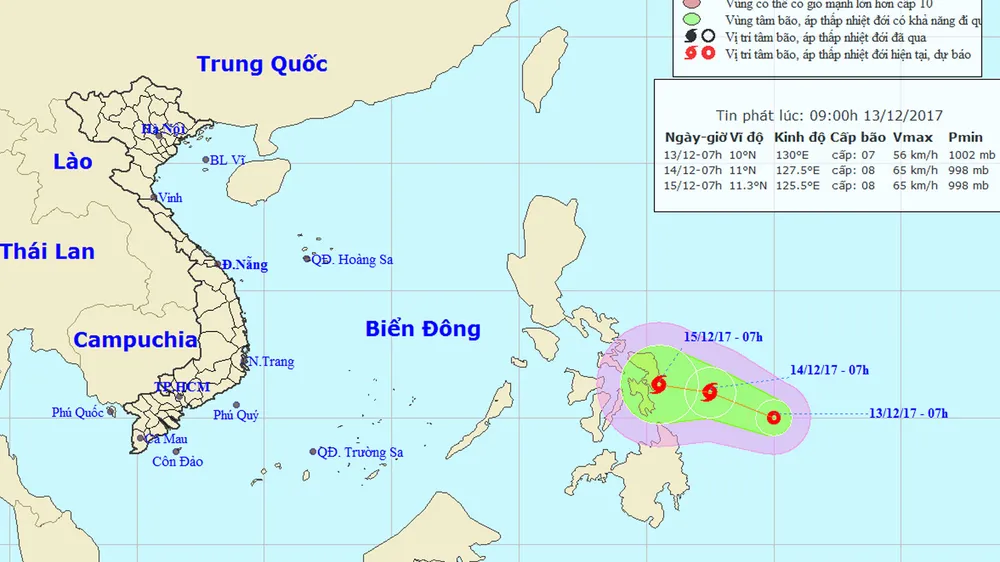Xuất hiện áp thấp nhiệt đới gần biển Đông ảnh 1