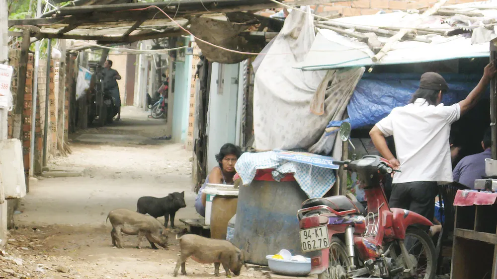 Khu vực dự án khu dân cư - trung tâm thương mại - cao ốc văn phòng  (phường 13, quận Bình Thạnh) của Công ty Tân Thuận đã bị “treo” hàng chục năm