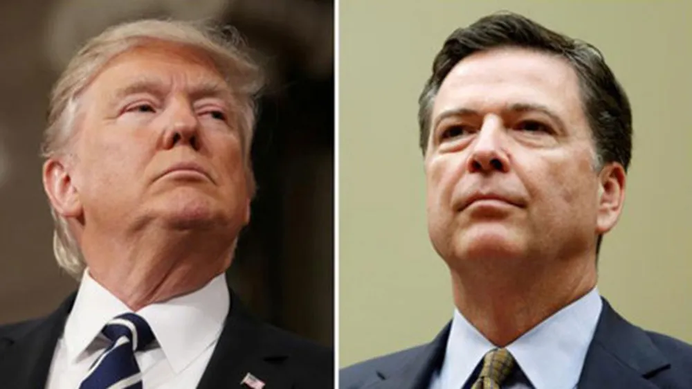 Tổng thống Mỹ Trump (trái), và cựu giám đốc FBI Comey. Ảnh: REUTERS