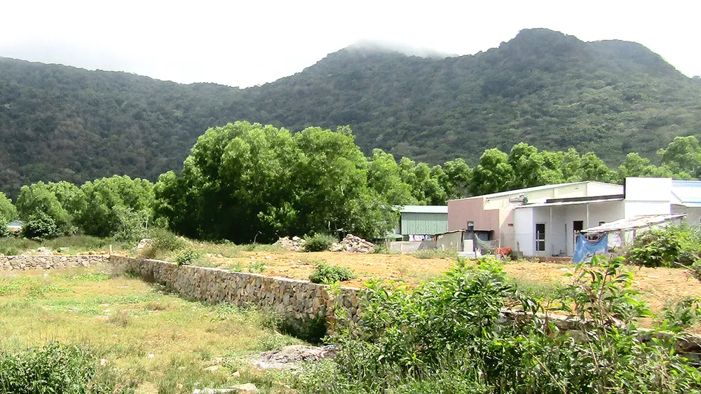 Một khu đất trên đường Nguyễn Chí Thanh (Côn Đảo) đang được phân lô bán nền với giá  hàng tỷ đồng/lô. Ảnh: NÔNG NGÂN