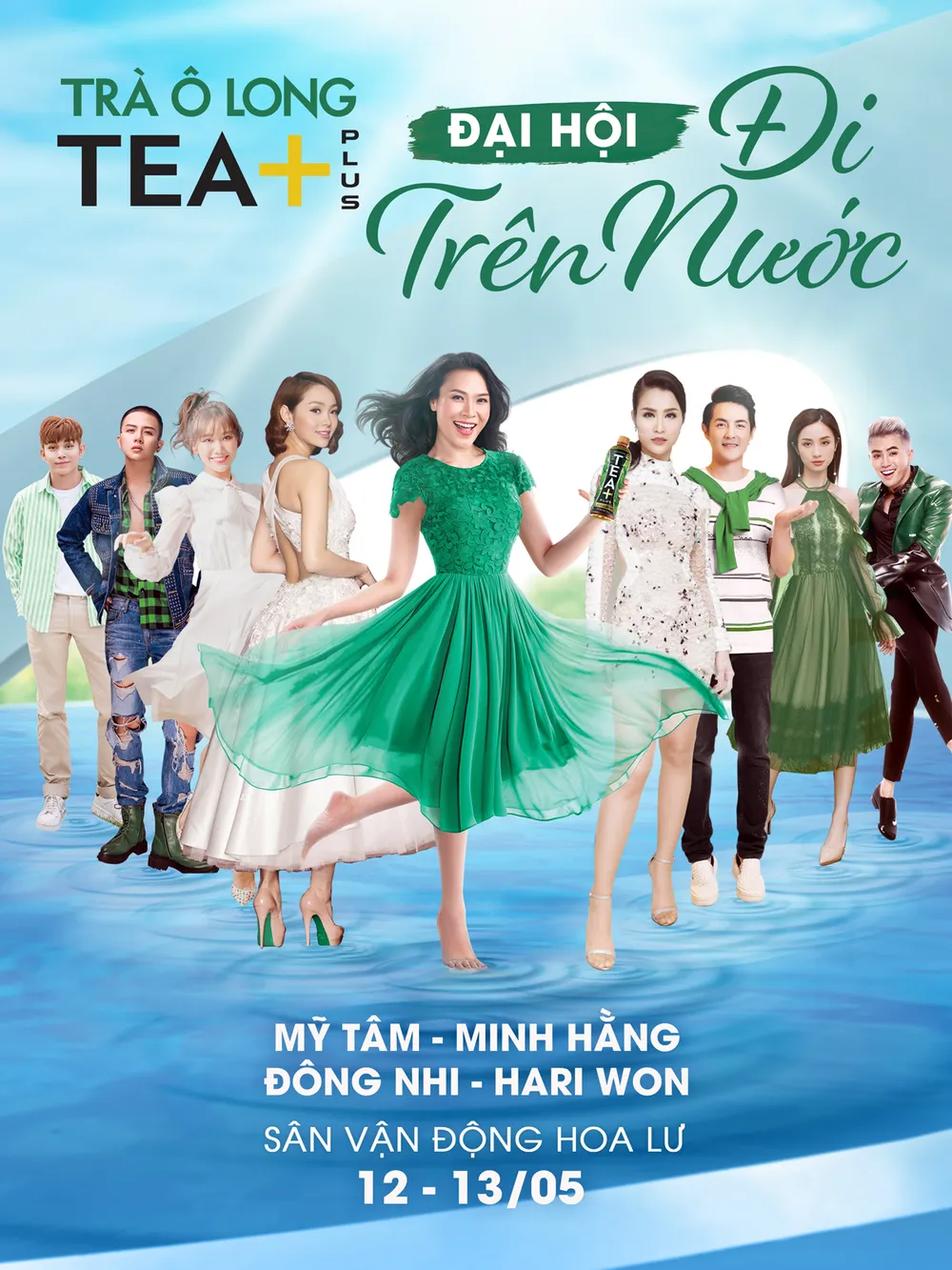 Sao việt thách đấu nhau đi trên nước tại sự kiện “TEA+ đi trên nước” ảnh 1