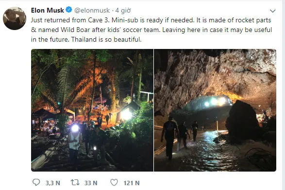 Tàu ngầm của tỷ phú Elon Musk đã sẵn sàng giải cứu đội bóng mắc kẹt trong hang Tham Luang ảnh 1