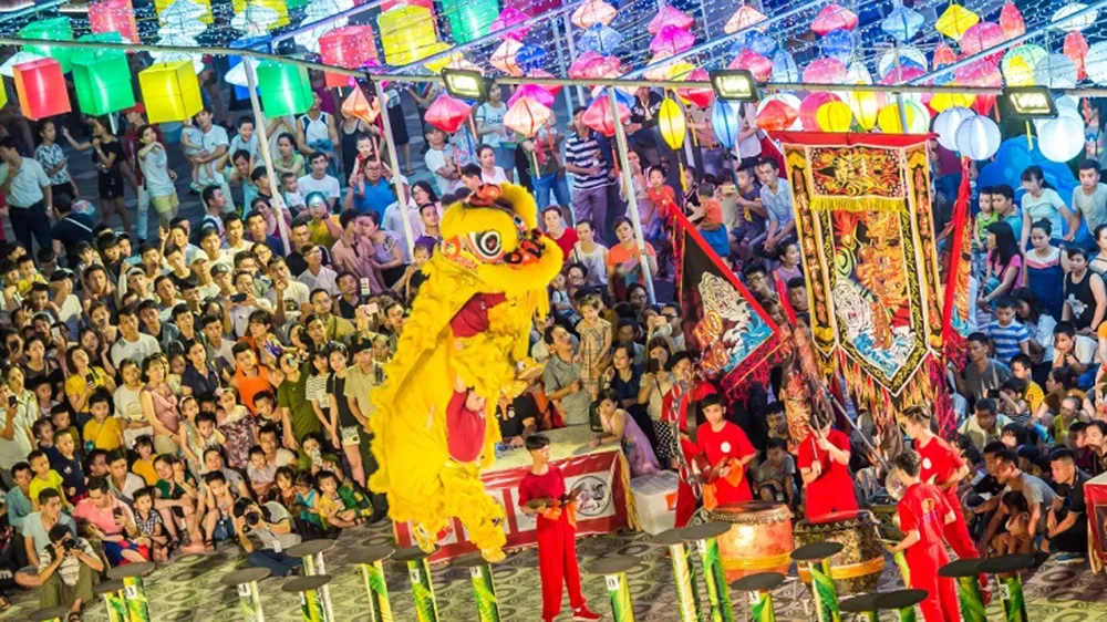 Mãn nhãn những màn trình diễn lân sư rồng tại Sun World Danang Wonders ảnh 1