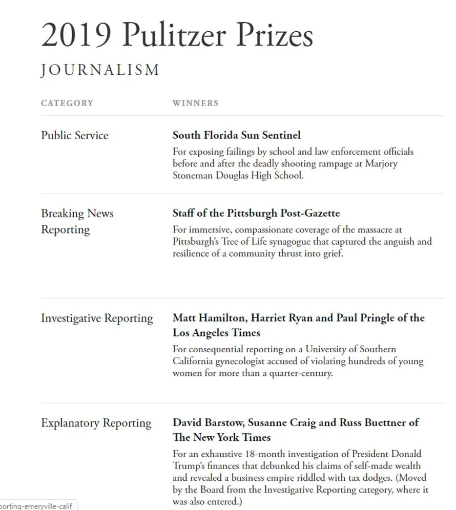 The Sun Sentinel thắng giải Pulitzer cho hạng mục "Vì cộng đồng" ảnh 1