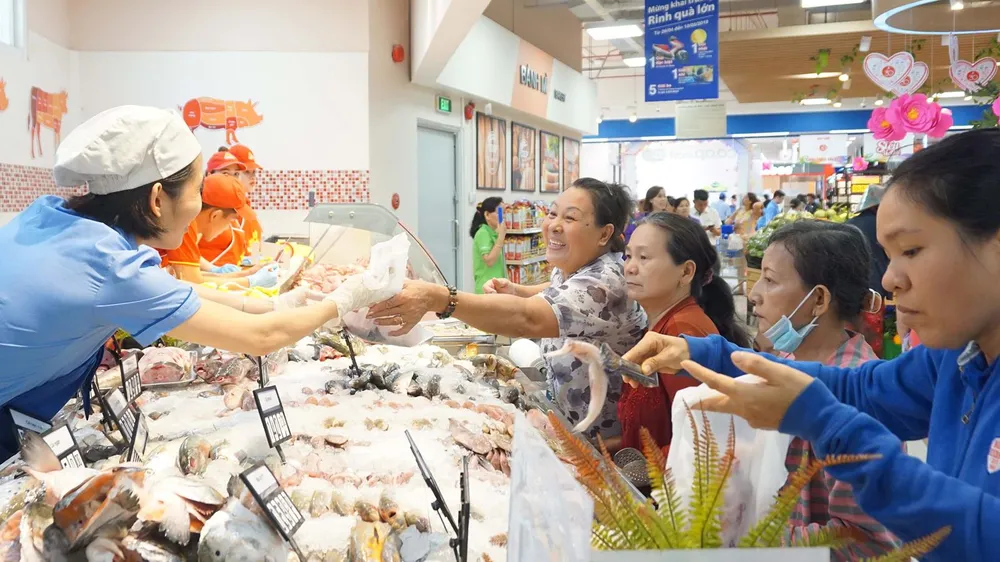 Sản phẩm nông sản sạch đang được cung ứng tại hệ thống siêu thị Co.opmart TPHCM