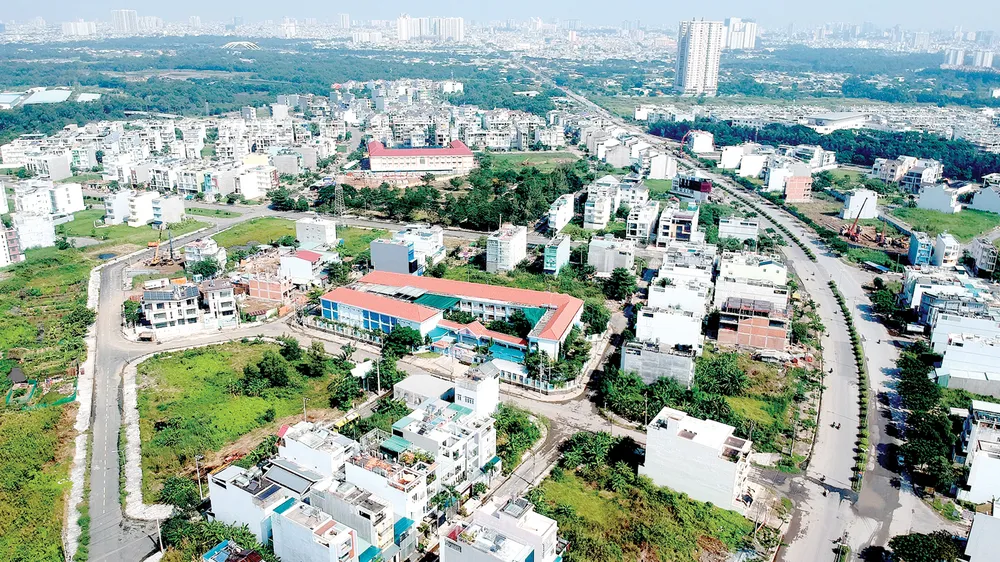 Một góc khu dân cư tại xã Bình Hưng, huyện Bình Chánh, TPHCM. Ảnh: CAO THĂNG