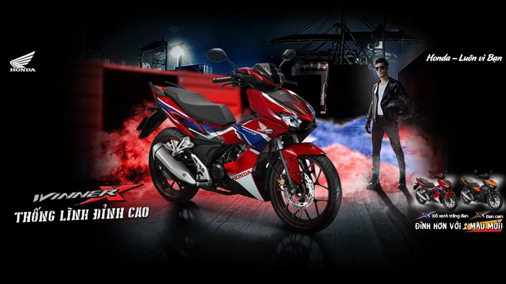 Honda Winner X bổ sung tem màu và phiên bản màu mới