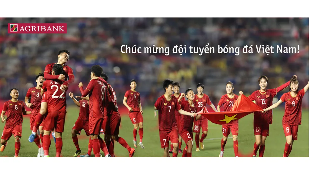Agribank tặng 2 tỷ đồng cho 2 đội tuyển bóng đá nam và nữ Việt Nam