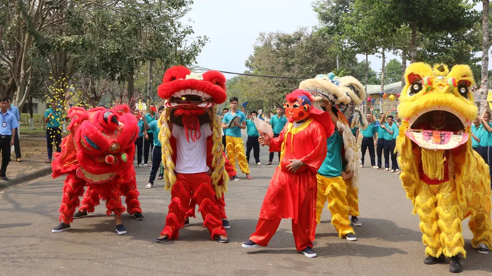 Học viên cai nghiện ma túy múa lân vui xuân đón Tết 2020