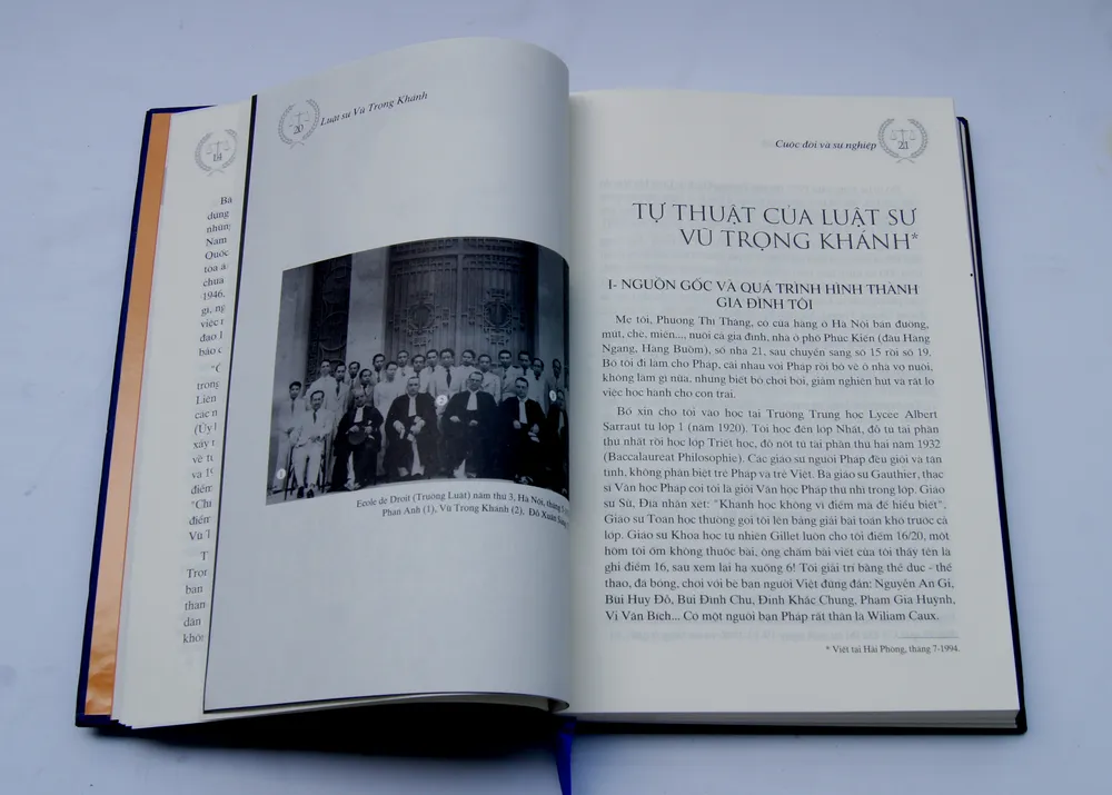 “Luật sư Vũ Trọng Khánh - Cuộc đời và sự nghiệp” - cuốn sách về Bộ trưởng Bộ Tư pháp đầu tiên của VN ảnh 1