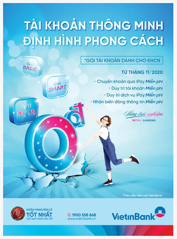 Tận hưởng ưu đãi miễn phí với gói tài khoản mới của VietinBank ảnh 1
