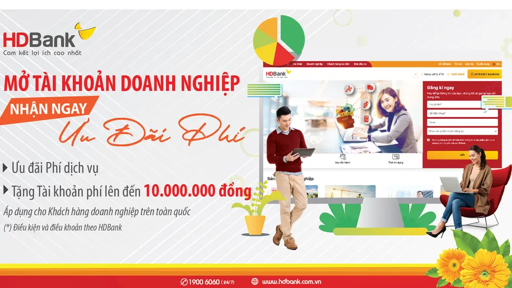 HDBank: Doanh nghiệp mở tài khoản sẽ được ưu đãi phí  ảnh 2