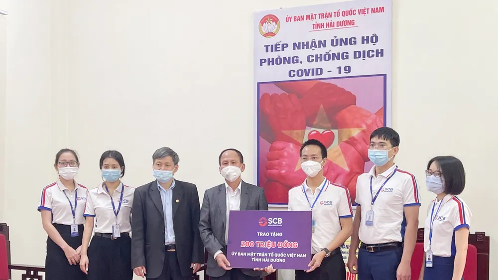 SCB tài trợ công tác phòng chống dịch Covid-19