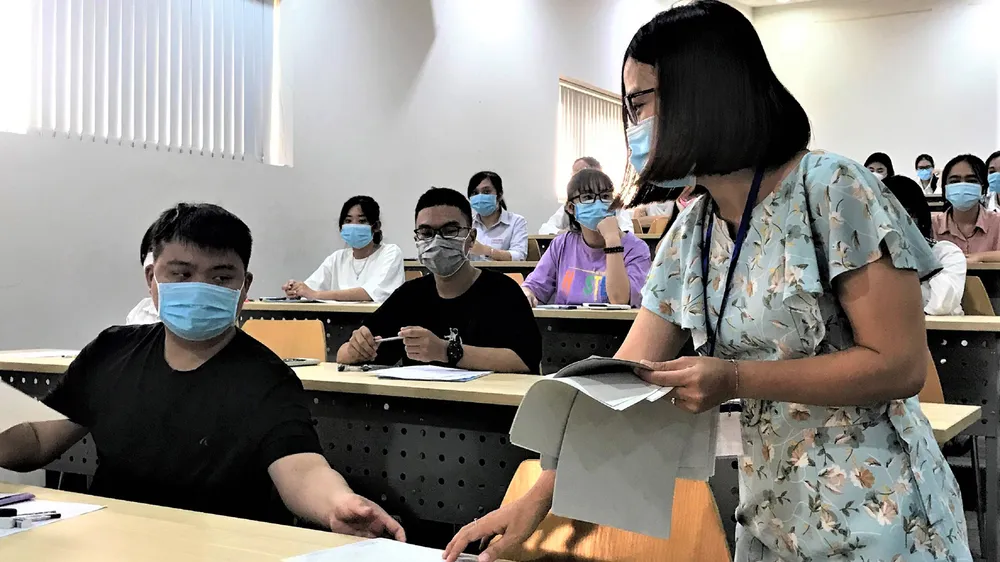 Thí sinh tham gia kỳ thi ĐGNL đợt 1 do ĐH Quốc gia TPHCM  tổ chức ngày 28-3