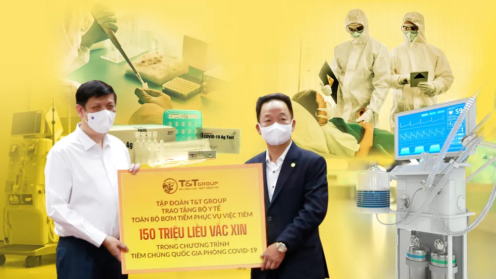 Từ khi dịch Covid-19 bùng phát, T&T Group đã tài trợ, hỗ trợ nhiều trang thiết bị, vật tư y tế cho Bộ Y tế và các địa phương