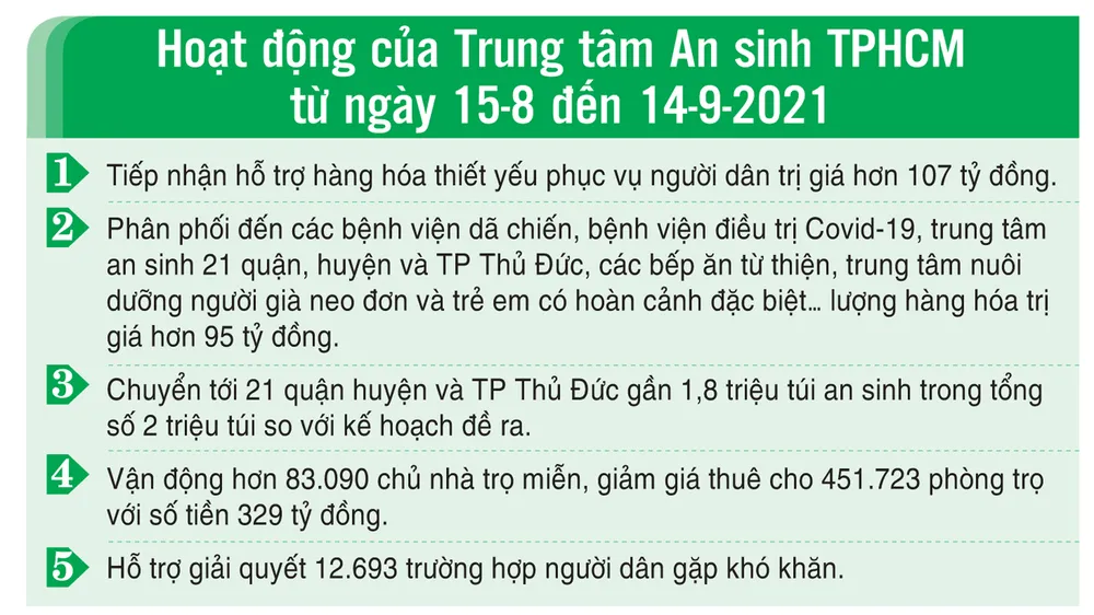 Hiệu quả từ Trung tâm An sinh TPHCM ảnh 1