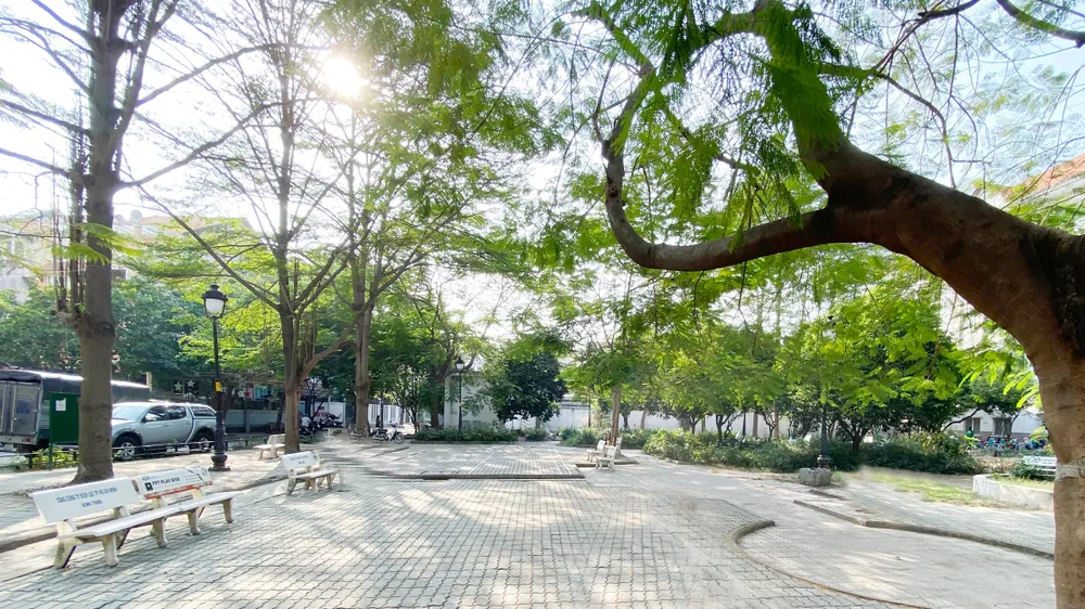 Công viên 130 Cao Lỗ, quận 8 khá khang trang, vốn được chuyển hóa từ bãi tập kết rác
