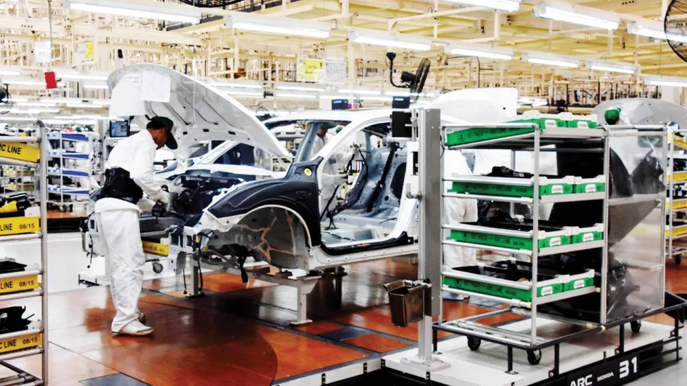 Một phân xưởng sản xuất xe ô tô Honda ở Thái Lan