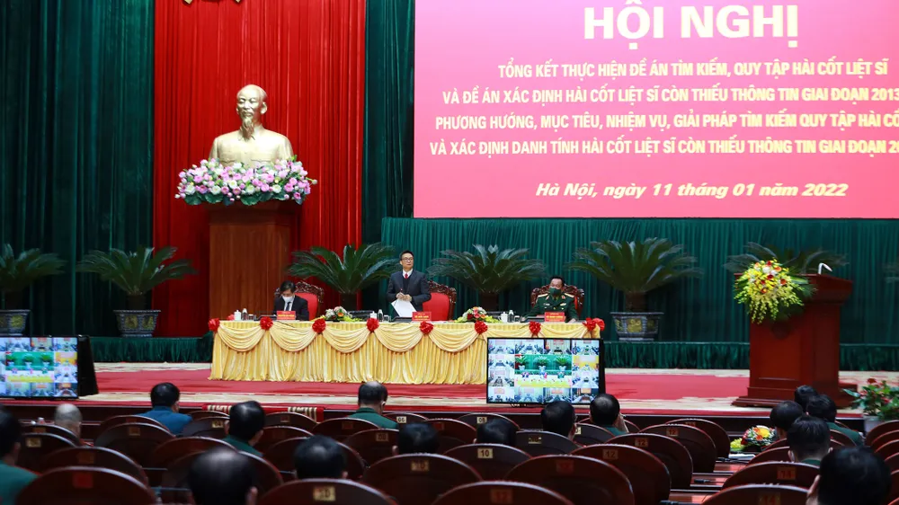 Từ năm 2013 đến nay, các lực lượng đã tìm kiếm, quy tập được gần 17.000 hài cốt liệt sĩ; xác định danh tính hơn 4.000 hài cốt liệt sĩ còn thiếu thông tin. Ảnh: VGP