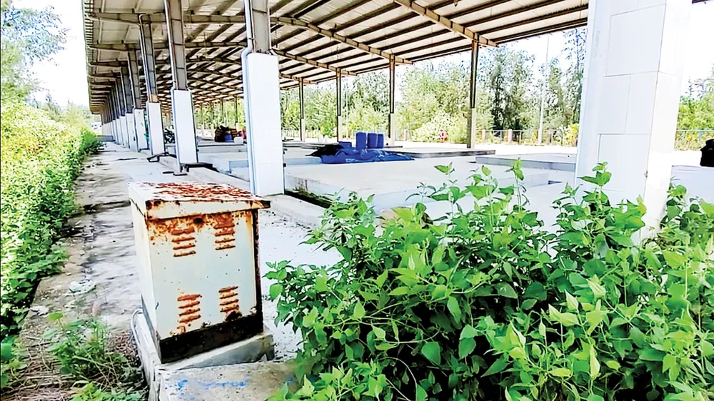 Một góc bến cá Tân Phụng đầu tư hơn 26 tỷ đồng   trong cảnh đìu hiu, lãng phí