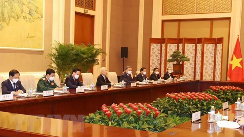 Tổng Bí thư Nguyễn Phú Trọng hội kiến Thủ tướng Quốc vụ viện Trung Quốc Lý Khắc Cường ảnh 3