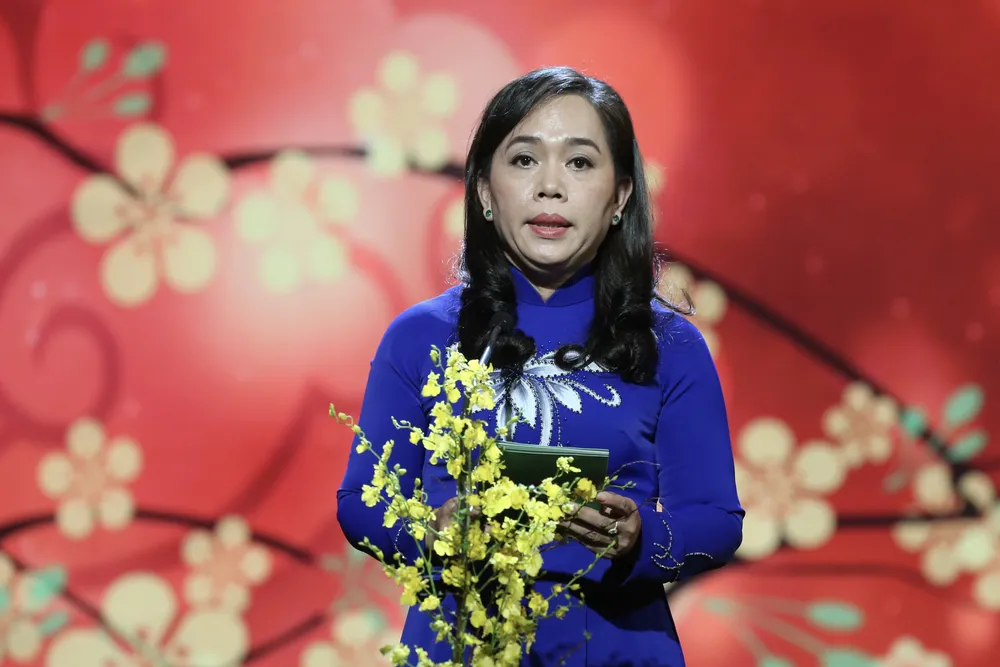 Chủ tịch Hội Nông dân TPHCM Nguyễn Thanh Xuân phát biểu. Ảnh: HOÀNG HÙNG