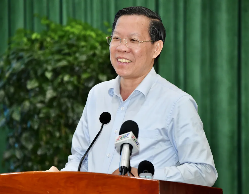 Chủ tịch UBND TPHCM đánh giá rất cao kết quả của ngành nội vụ Thành phố trong năm 2022. Ảnh: VIỆT DŨNG