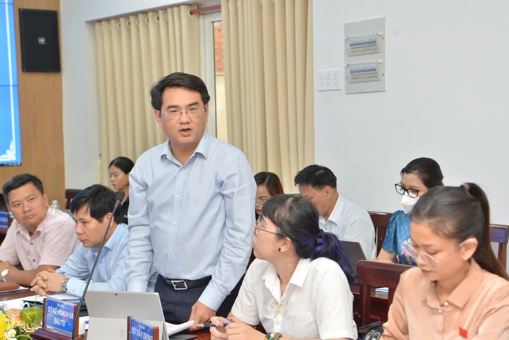 Đại diện Sở KH-ĐT phát biểu tại buổi làm việc. Ảnh: CAO THĂNG Đại diện Sở KH-ĐT phát biểu tại buổi làm việc. Ảnh: CAO THĂNG