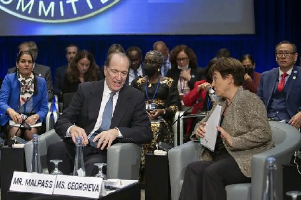 Lãnh đạo WB và Quỹ Tiền tệ quốc tế tại một cuộc họp thường niên