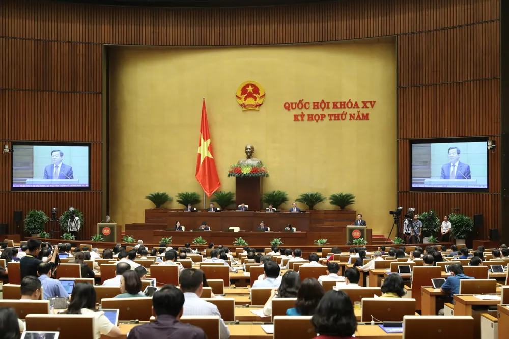 Quang cảnh phiên họp Quốc hội sáng 8-6. Ảnh: QUANG PHÚC