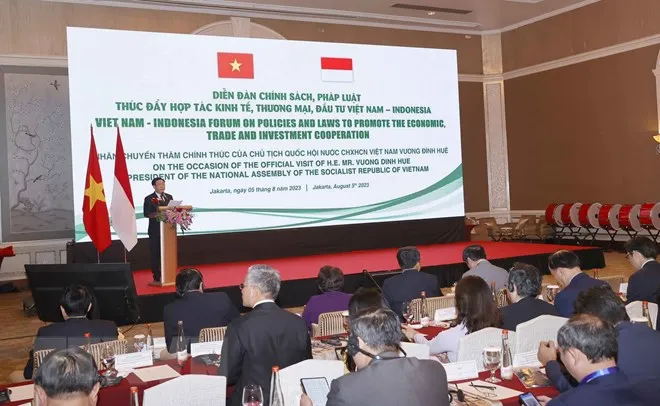 Chủ tịch Quốc hội Vương Đình Huệ phát biểu. Ảnh: TTXVN Chủ tịch Quốc hội Vương Đình Huệ phát biểu. Ảnh: TTXVN