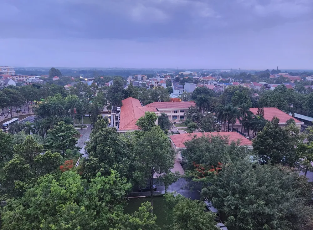 Trung tâm TP Đồng Xoài còn giữ được nhiều không gian cây xanh