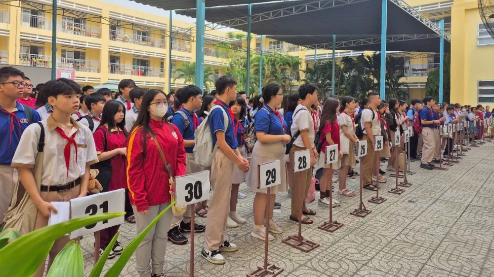 Học sinh tham gia kỳ khảo sát năng lực vào lớp 6 các trường THCS trên địa bàn TP Thủ Đức năm học 2024-2025