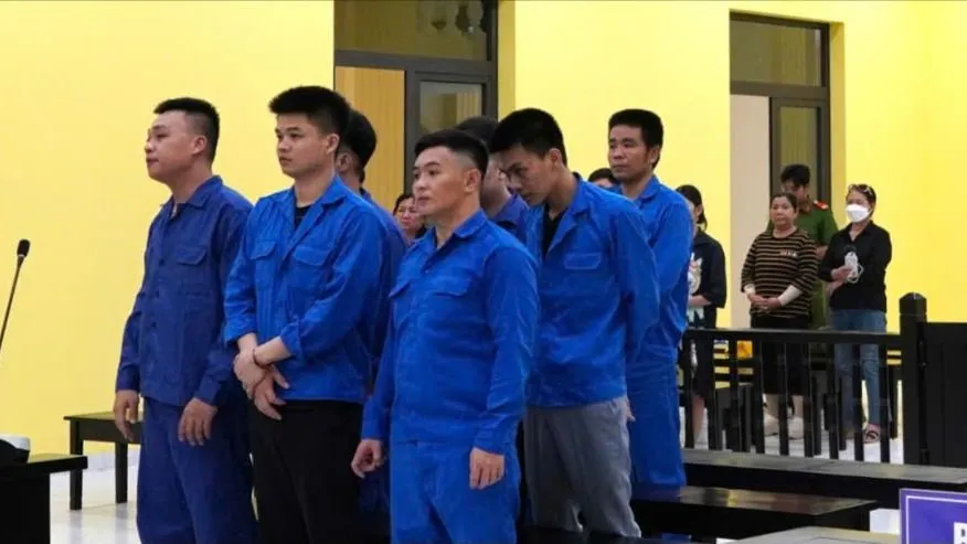 Các bị cáo tại toà