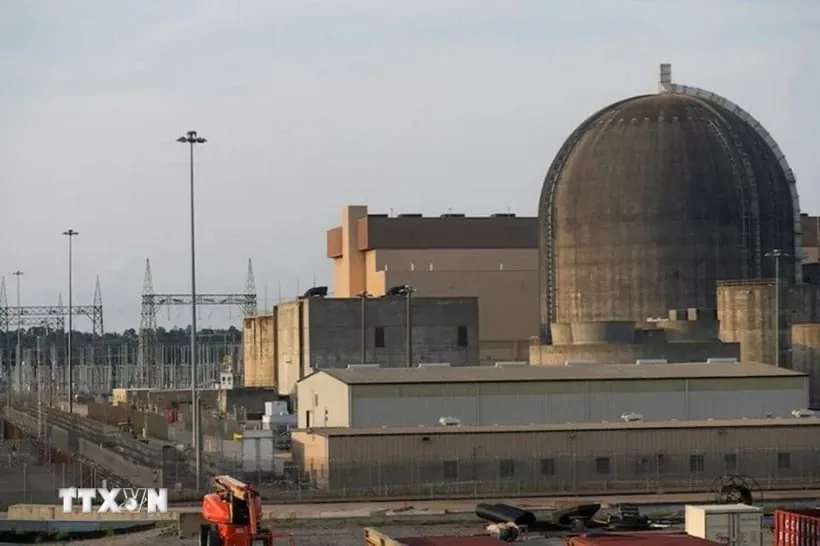 Lò phản ứng số 2 tại nhà máy điện hạt nhân Vogtle ở Waynesboro, bang Georgia (Mỹ). Ảnh: Reuters/TTXVN