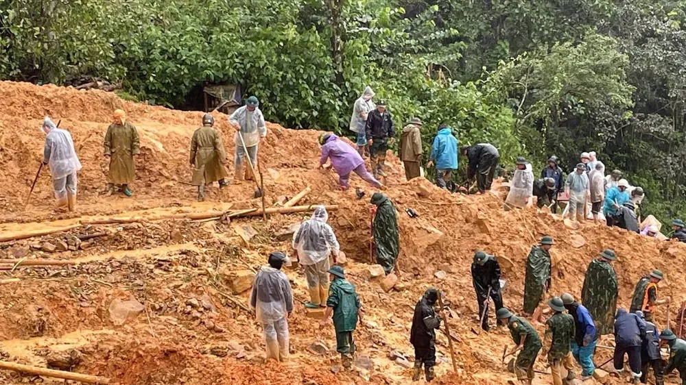 Hiện trường vụ sạt lở